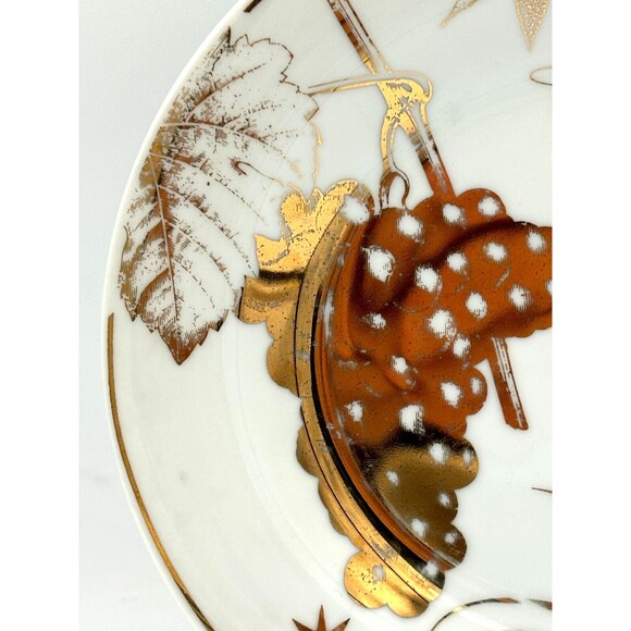 Pottery Barn Salad Dessert‎ Plates Bone China Poetry Gold Trimmed 8.5" Set of 4 - Picture 3 of 16